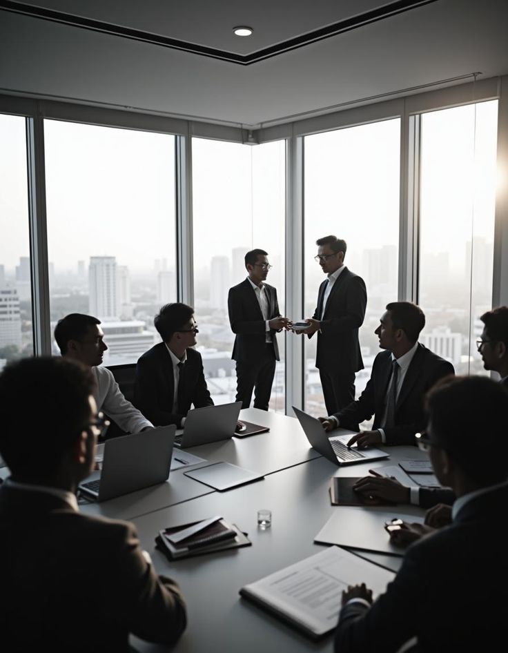 picture about meeting between 2 company