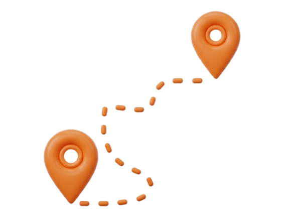 Delivery route map across peninsular Malaysia and Singapore 